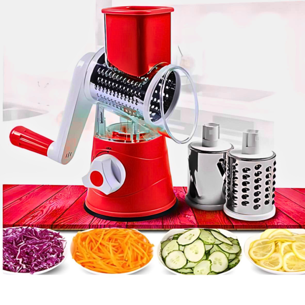 Multi-Functional Tabletop Drum Grater I Manual Vegetable Cutter Slicer & Grater | Chopper