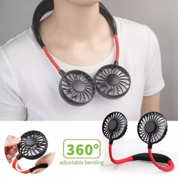 Hanging Neck Fan for Kitchen  Folding Handheld Fan Wearable Portable Neckband Mini Fan USB